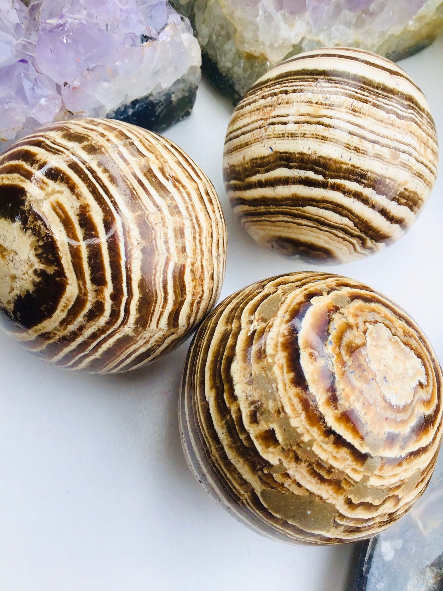 Aragonite Crystal Sphere - Aragonite Crystal Ball - Aragonite Grounding Sphere - Crystal Meditation Ball