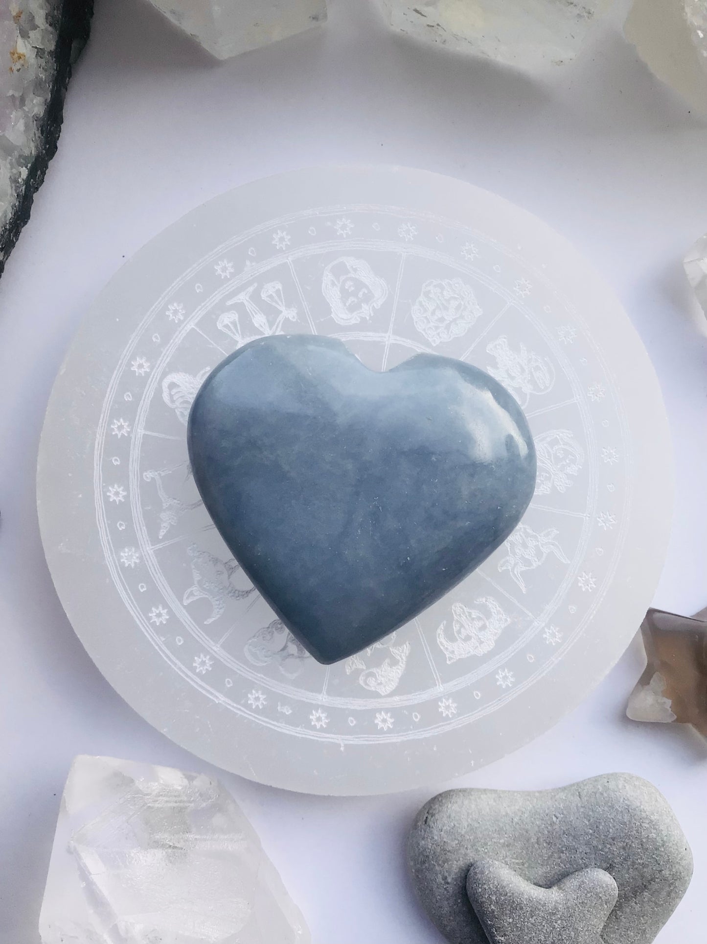 Angelite Crystal Heart