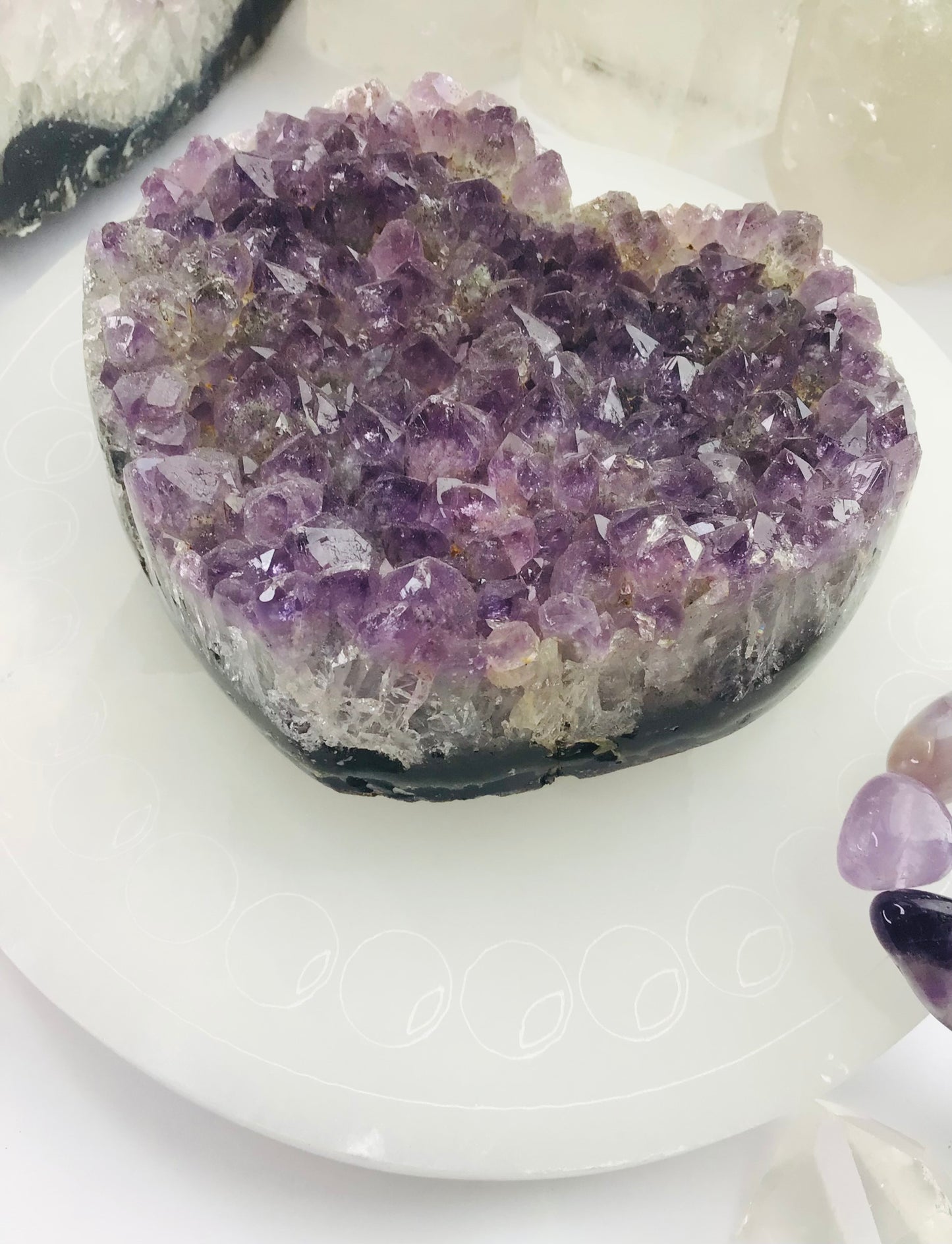 Amethyst Druzy Heart