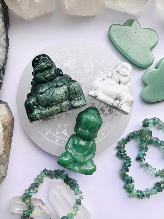 Moss Agate Buddha