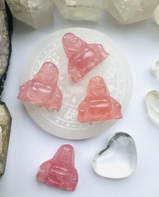 Rose Quartz Buddha - Love & Abundance