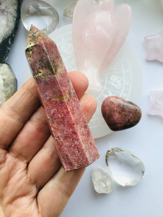 Rhodonite Crystal Tower / Rhodonite Point