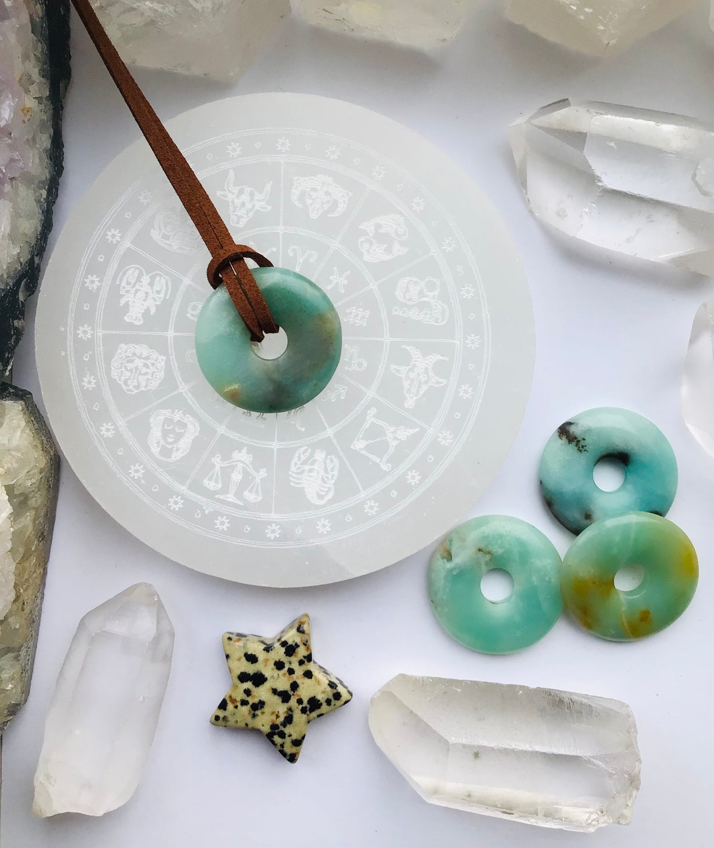 Amazonite Pi Stone Necklace