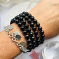 Black Obsidian Crystal Bead Bracelet