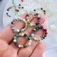 Rainbow Crystal Bead  Ring -One size