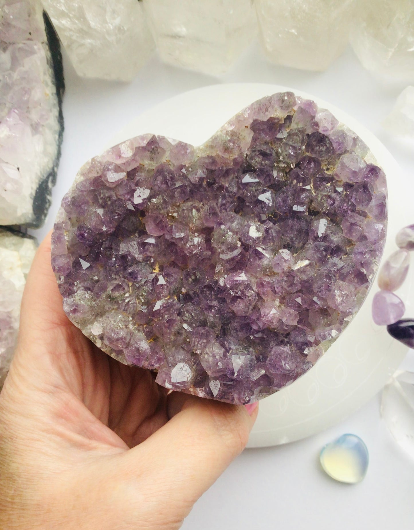 Amethyst Druzy Heart