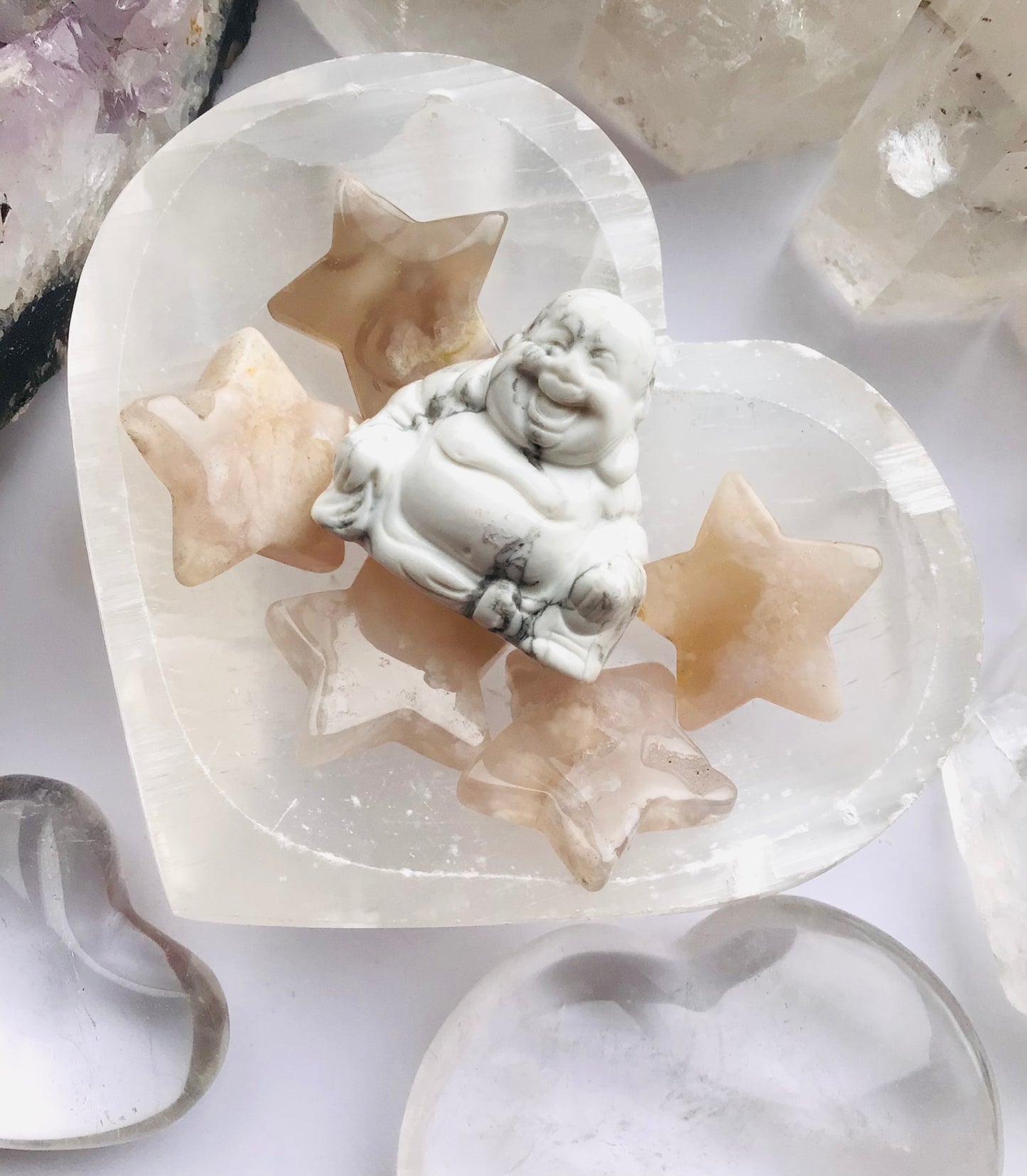 White Howlite Buddha