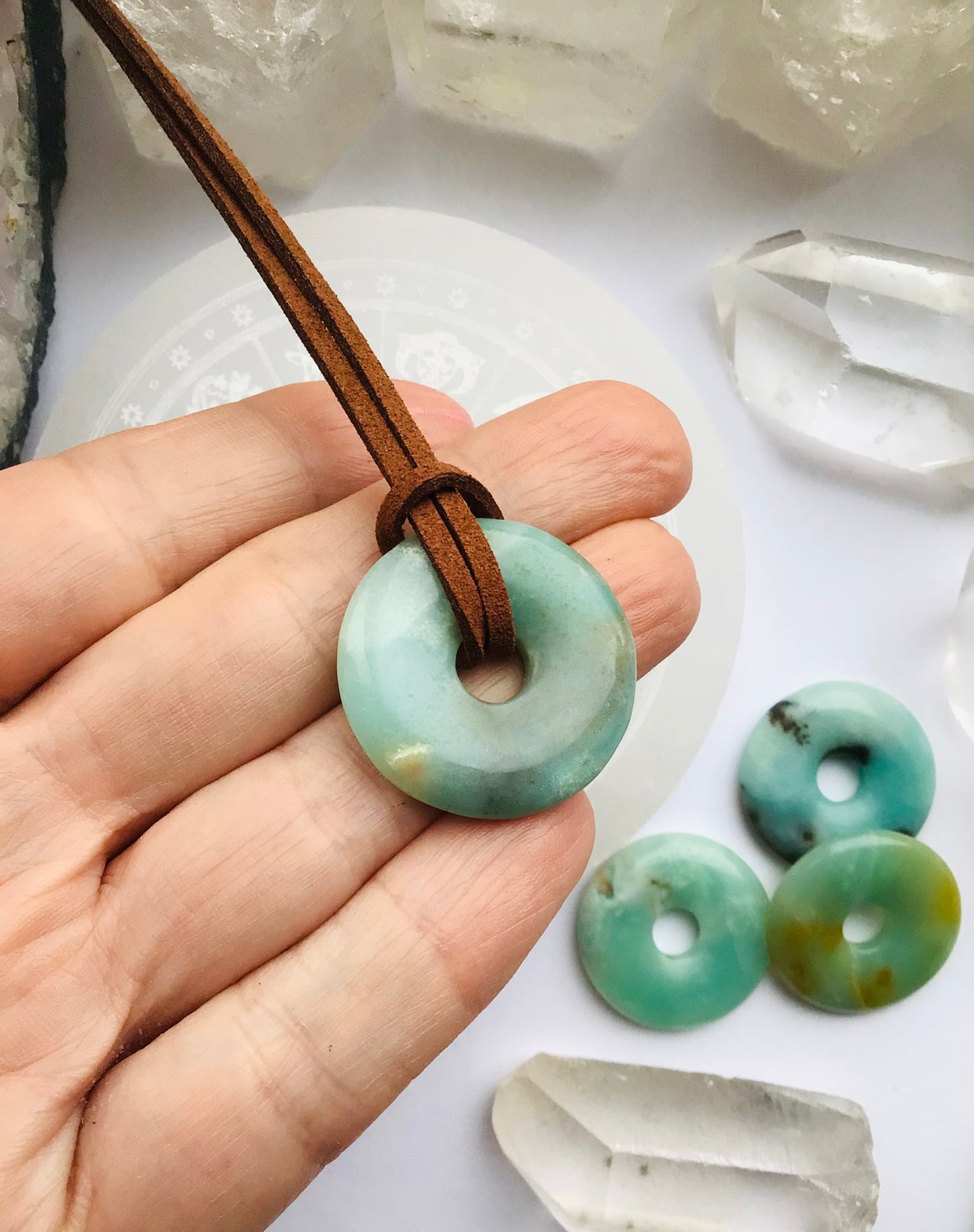 Amazonite Pi Stone Necklace