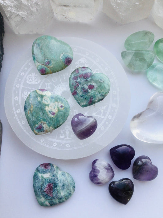 Ruby In Fuchsite Heart