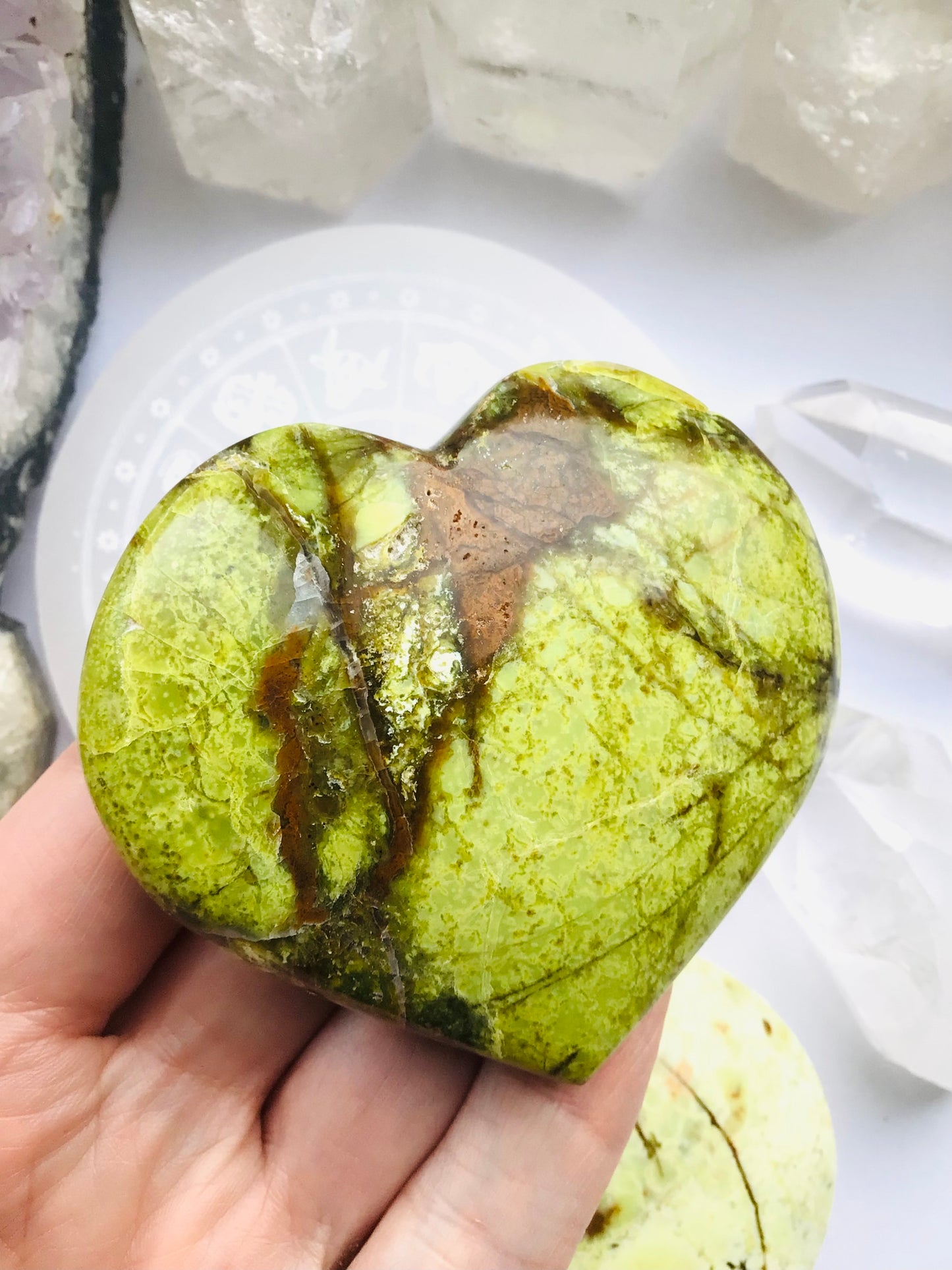 Green Opal Heart