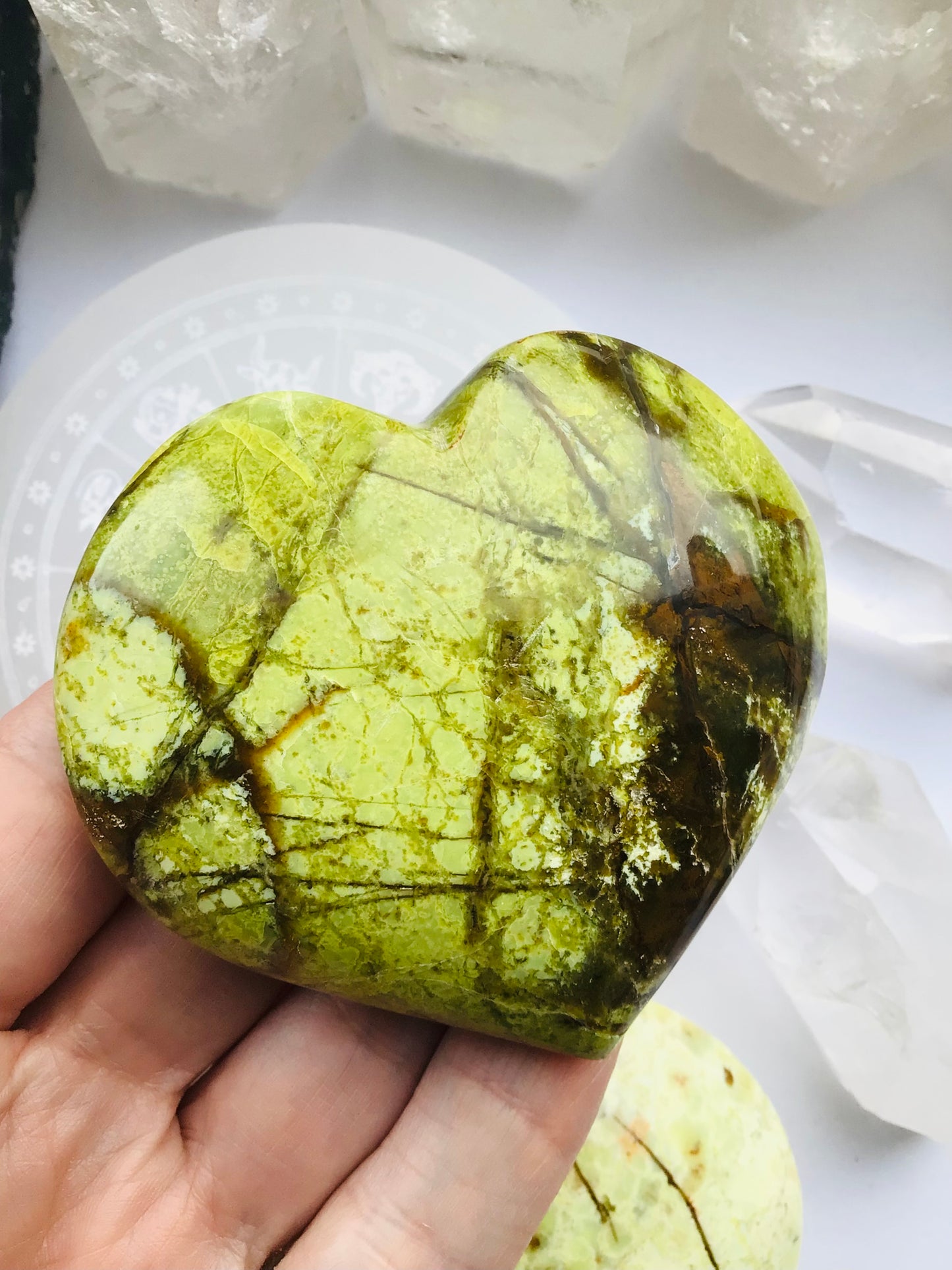 Green Opal Heart