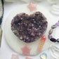 Amethyst Druzy Heart