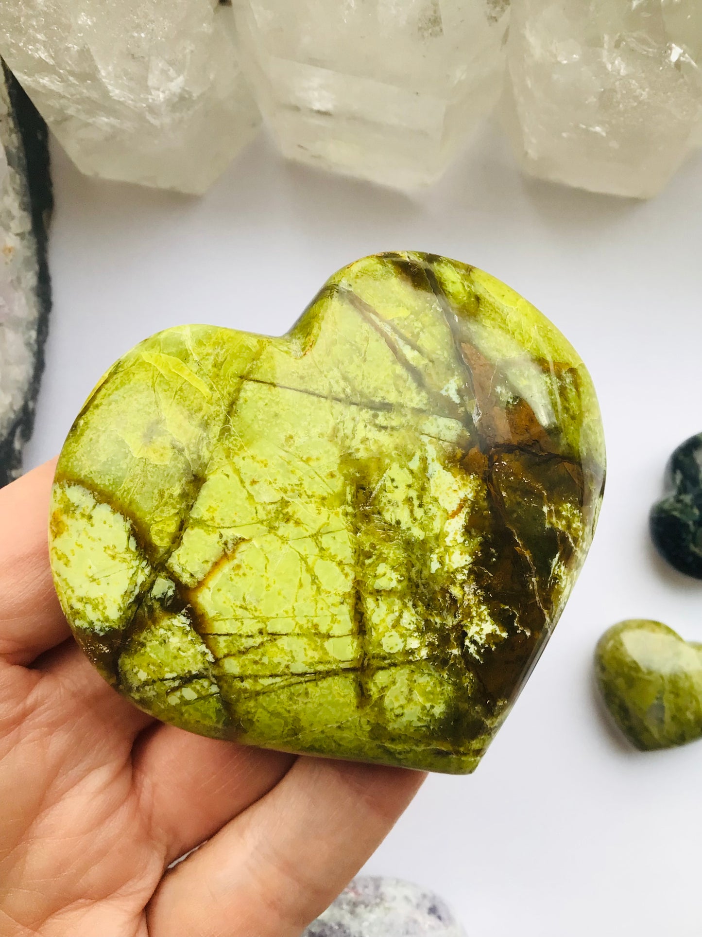 Green Opal Heart