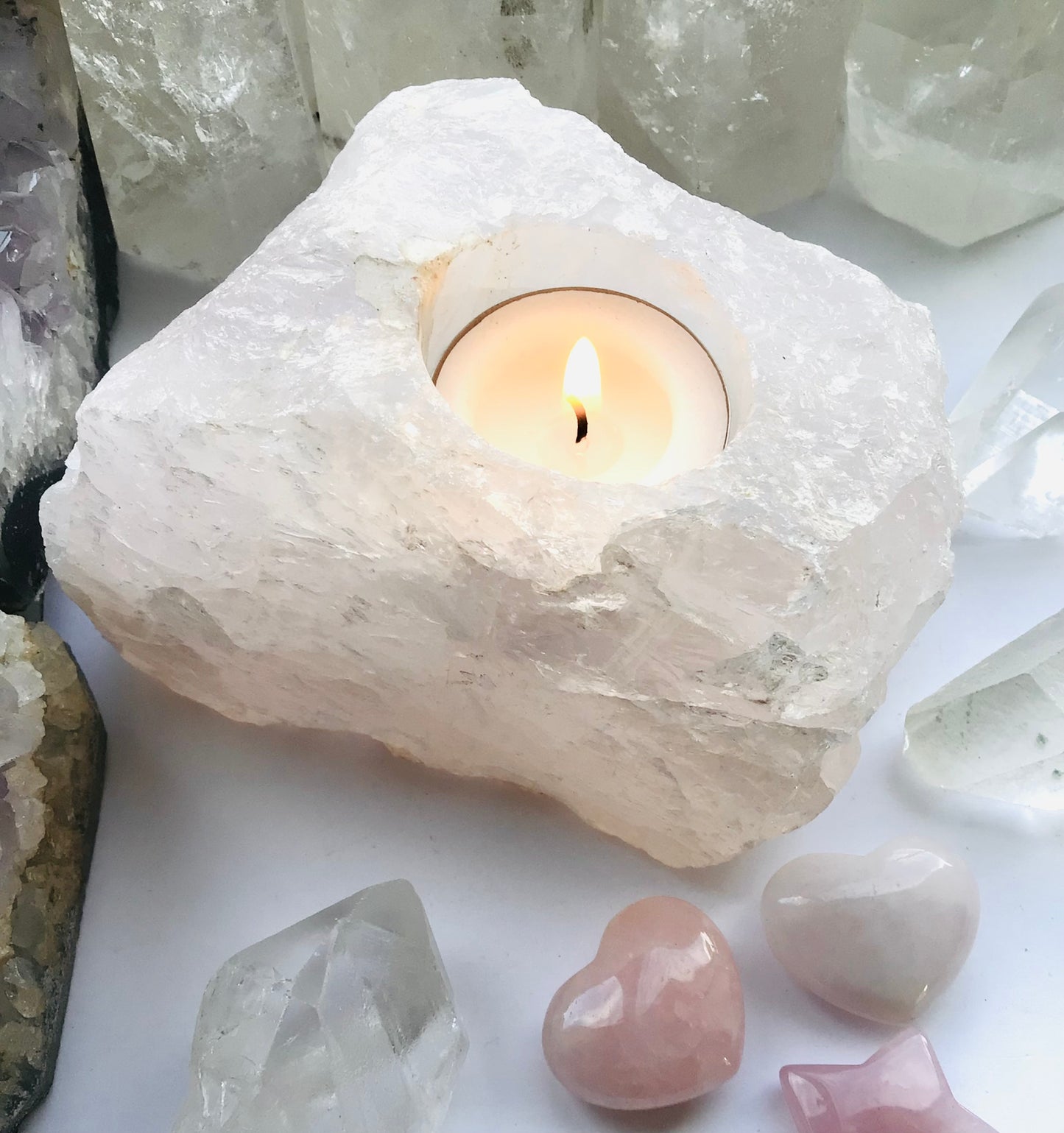 Rose Quartz Tea Light