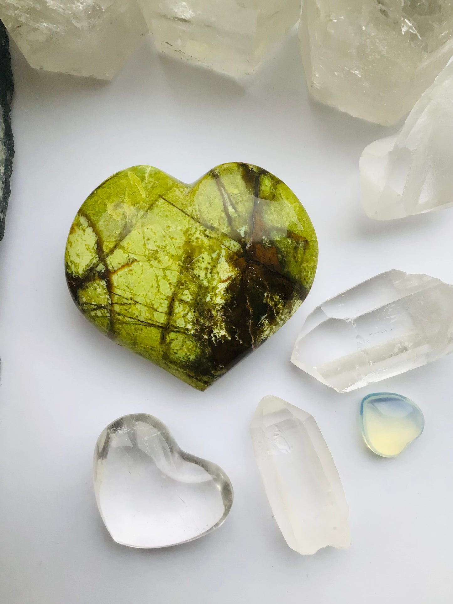 Green Opal Heart