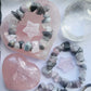 Luna Rose Crystal Chunky Bracelet -Polished Luna Rose Love , Peace Crystal