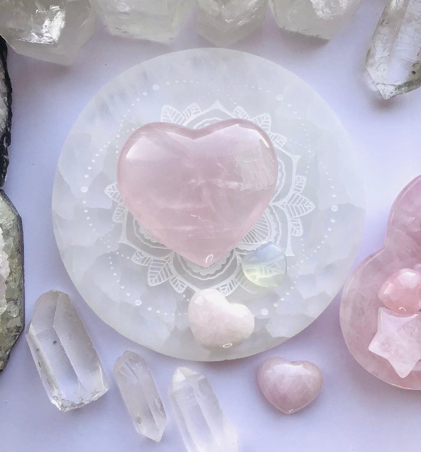 Rose Quartz Heart - Large