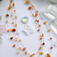 Carnelian Crystal Cascade Necklace