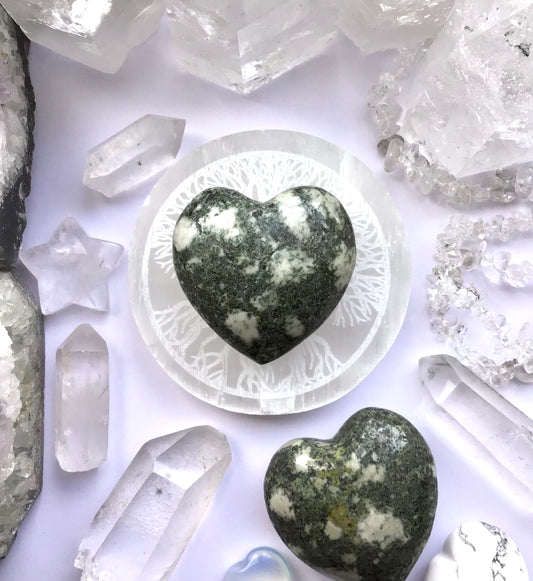 Preseli Bluestone Crystal Heart- Stonehenge Preseli Bluestone Heart