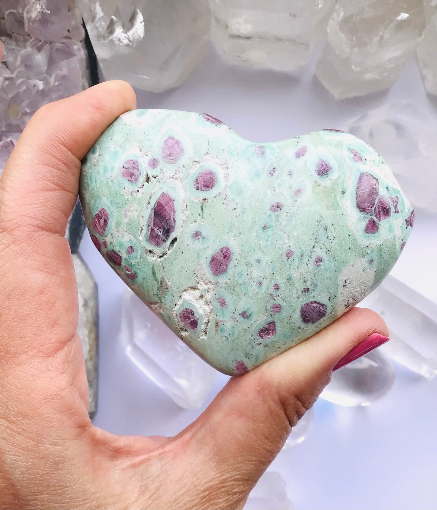 Ruby in Fuchsite Heart XL