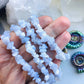 Blue Lace Agate Crystal Chip Bracelet