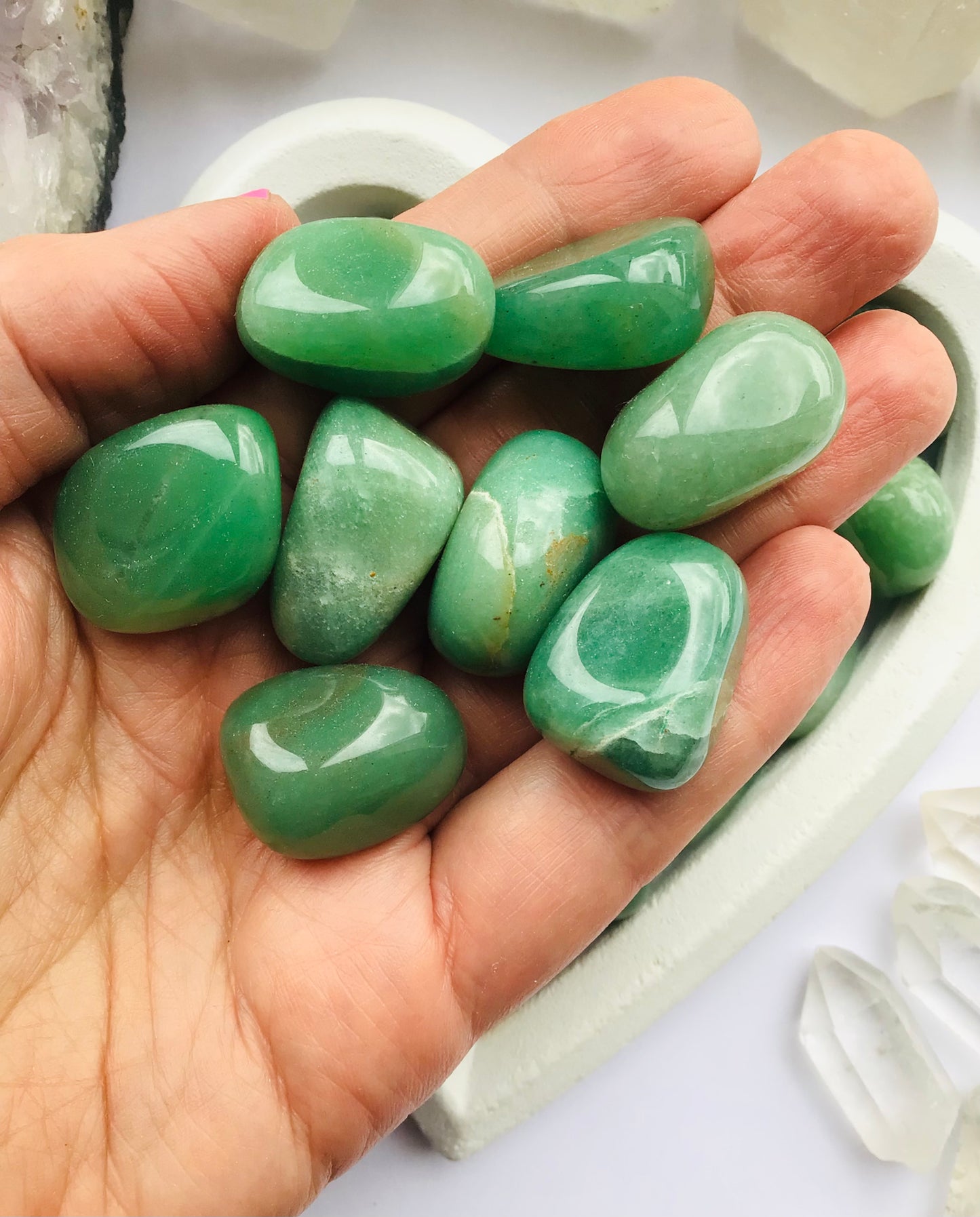 Green Aventurine Tumbled Stone Crystal - Green Aventurine Tumblestone High Quality