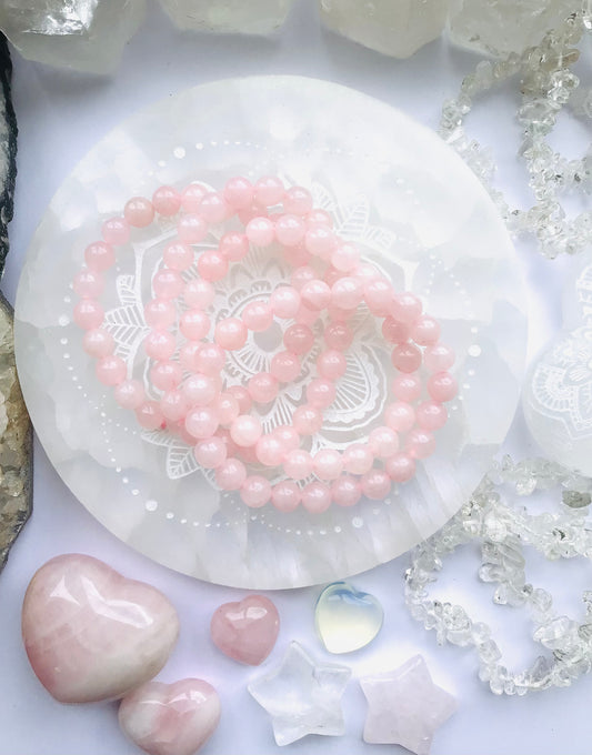 Rose Quartz Power Bead Bracelet