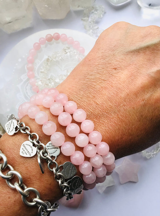 Rose Quartz Power Bead Bracelet