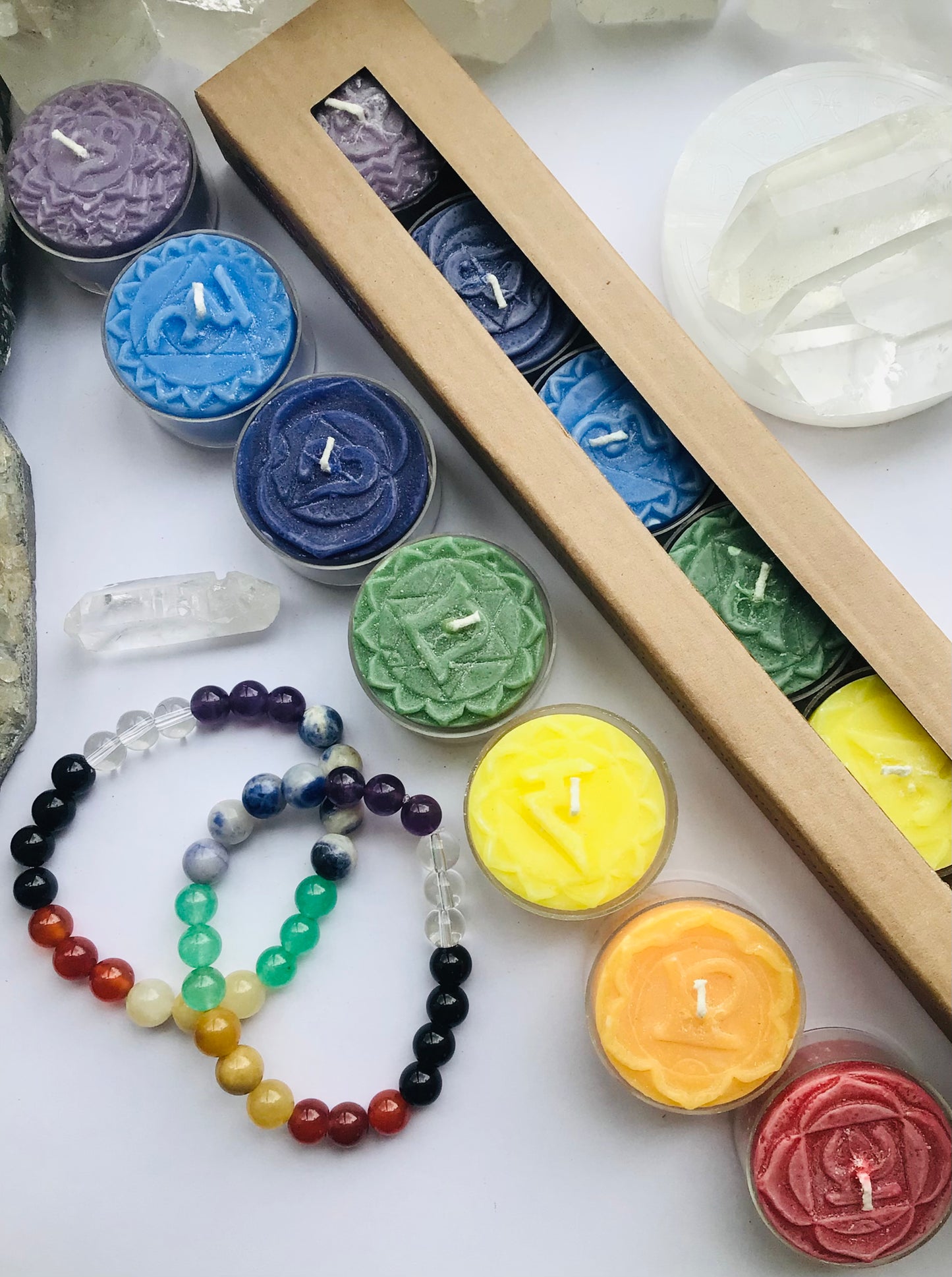 7 Chakra Tea Light Candles