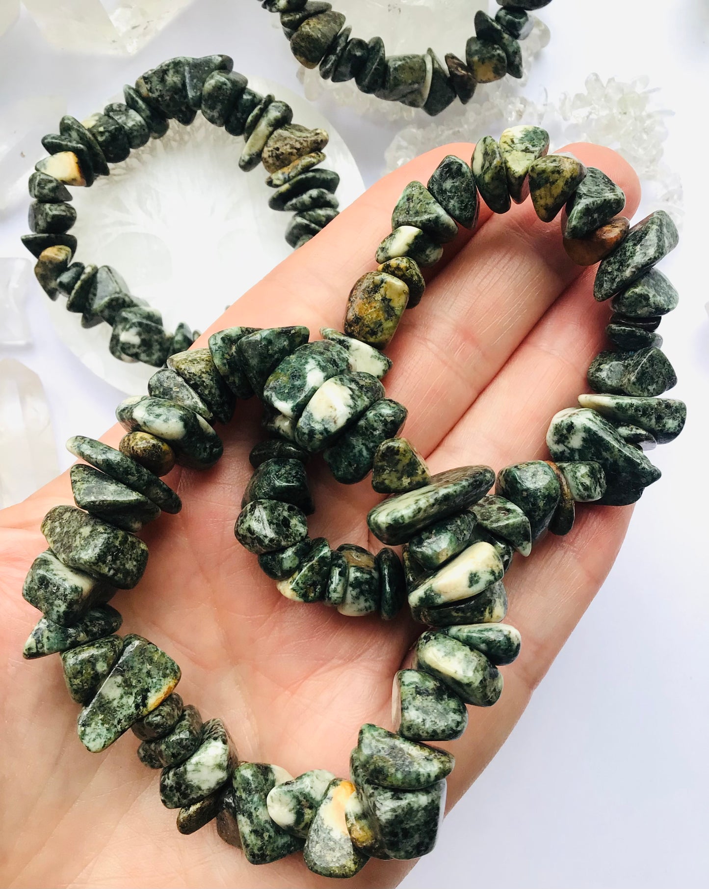 Preseli BlueStone Crystal Chunky Bracelet- Preseli Bluestone - Stonehenge