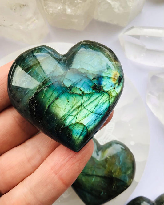 Labradorite Heart