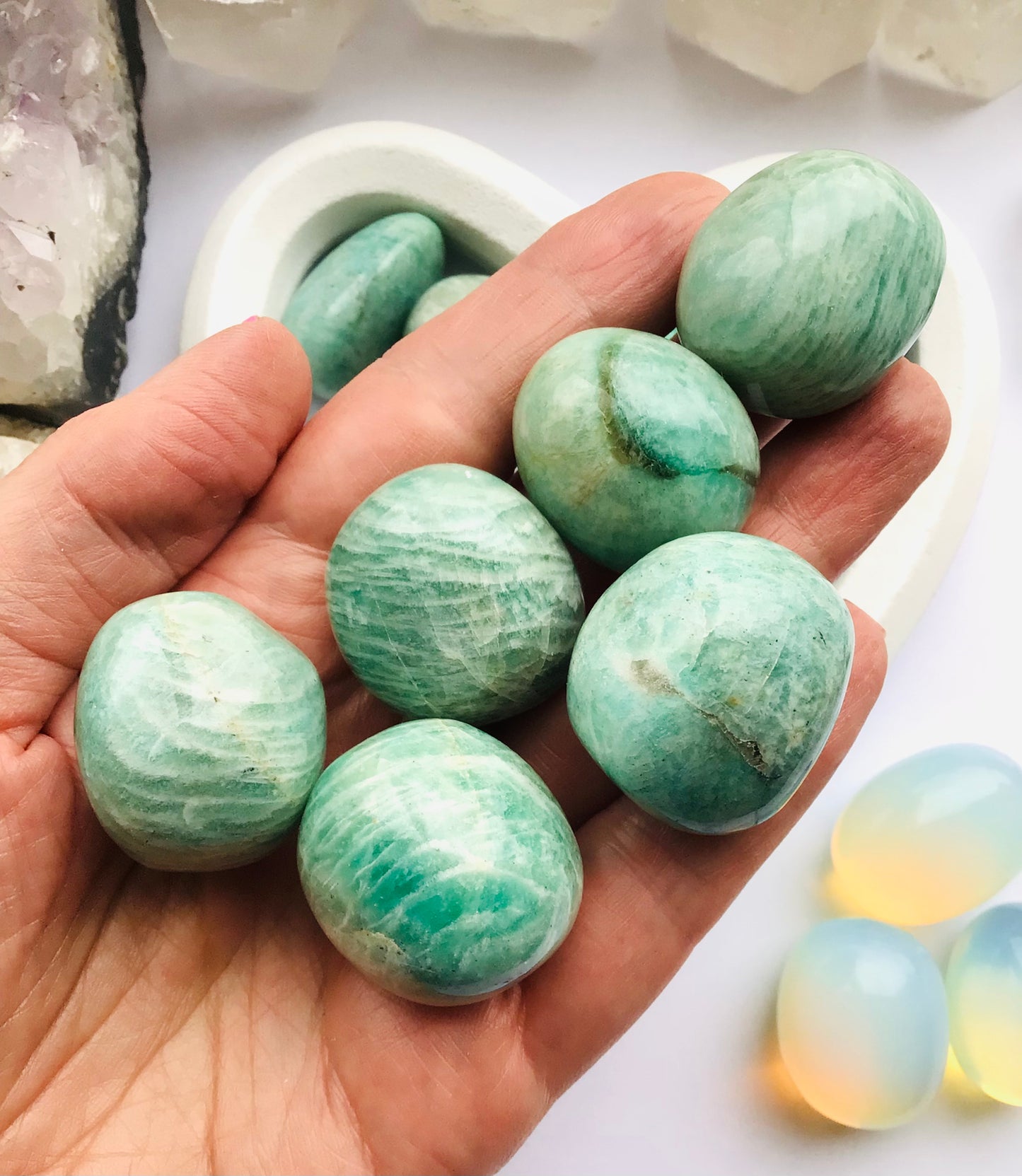 Amazonite Crystal - Amazonite Tumbled Stones- Crystal gifts