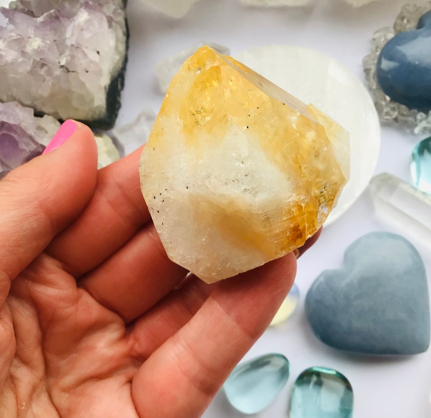 Citrine Crystal Polished Point- Citrine Manifesting Crystal