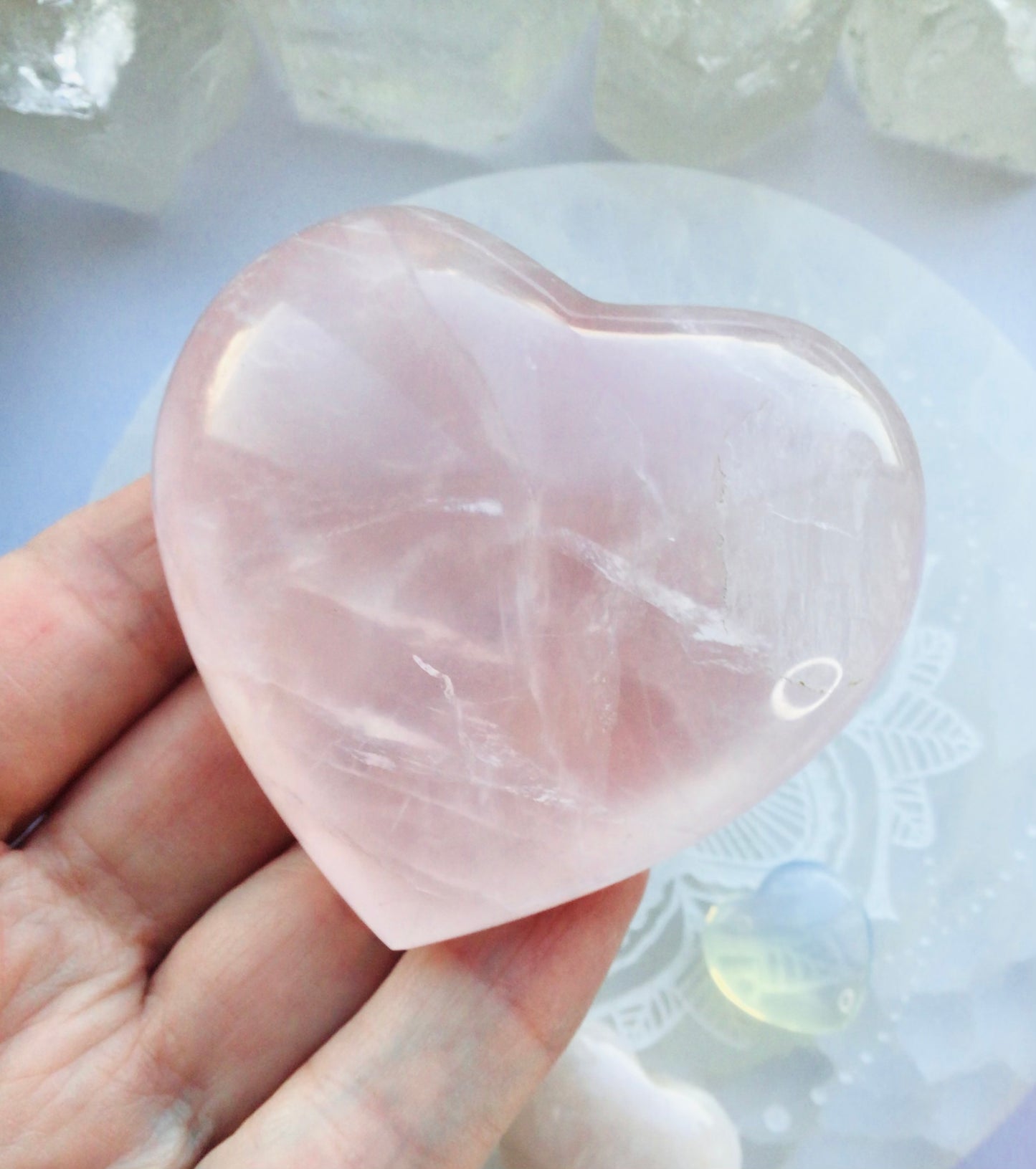 Rose Quartz Heart - Large