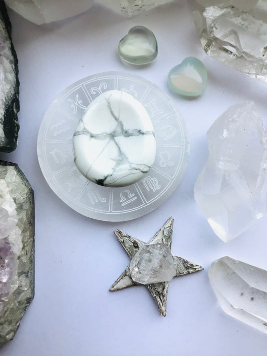 White Howlite Worry Stone