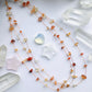 Carnelian Crystal Cascade Necklace