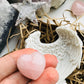 Rose Quartz Heart - Rose Quartz Love Puff Hearts - Rose Quartz Carved small Heart
