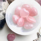 Rose Quartz Heart - Rose Quartz Love Puff Hearts - Rose Quartz Carved small Heart
