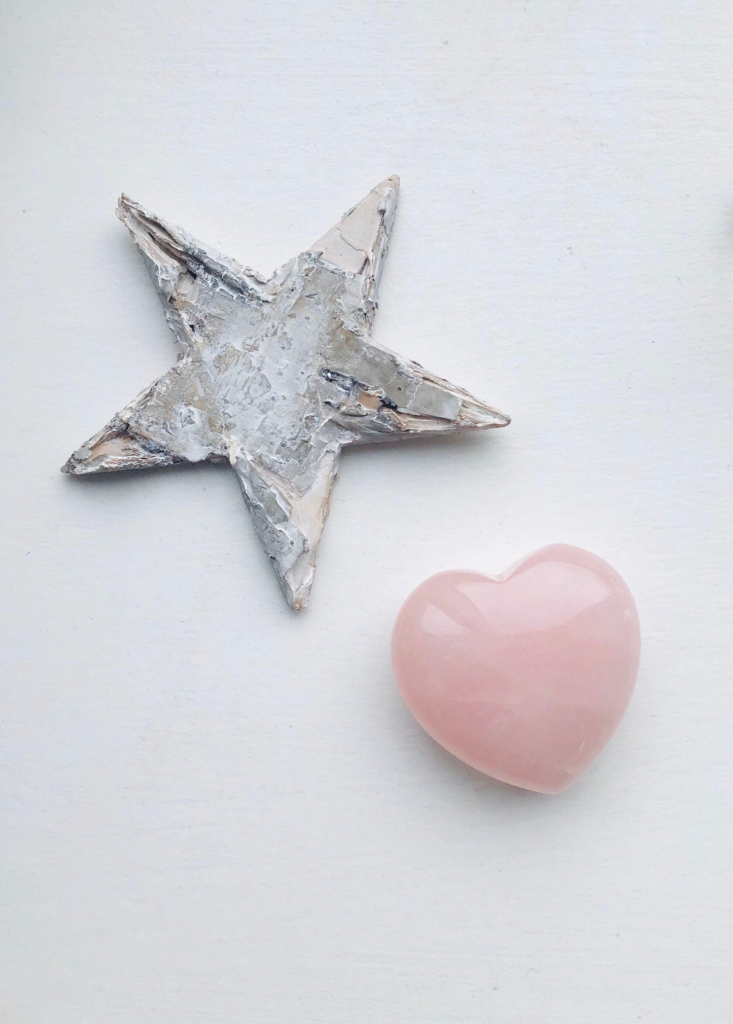 Rose Quartz Heart - Rose Quartz Love Puff Hearts - Rose Quartz Carved small Heart