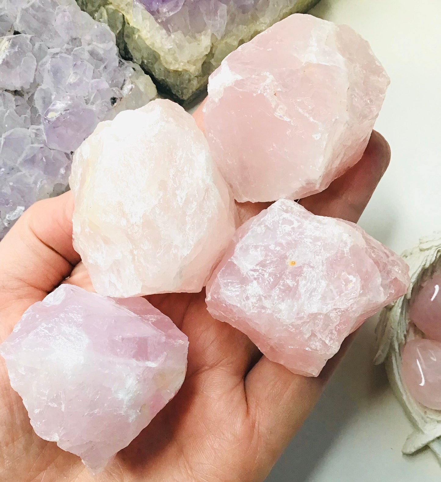 Rose Quartz Natural - Raw Rose Quartz - Love Crystal- Rose Quartz Healing Stone