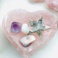 Rose Quartz Bowl Heart Dish - Crystal Heart Trinket Dish - Pink Rose Quartz Bowl  - Rose Quartz Heart Bowl- Crystal Trinket Bowl