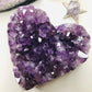 Amethyst Crystal Heart Polished Grade A -Large Amethyst Druzy Heart - Home Decor