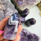 Amethyst Tower- Amethyst Crystal Chevron Tower - Amethyst Point