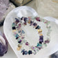 Rainbow Fluorite Bracelet- Rainbow Fluorite Crystal Chip Bracelet