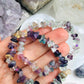 Rainbow Fluorite Bracelet- Rainbow Fluorite Crystal Chip Bracelet