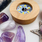 Light Box USB - Light Box Stand For Crystal -Led Light Box - Wood - Circular 6cm
