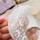 Selenite Moon Cleansing Plate Large - Selenite Charging Plate Crescent Moon Charging Plate - Selenite Crystal Charging Plate