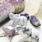 White Howlite Crystal Elephant- Hand Carved Lucky Crystal Elephant
