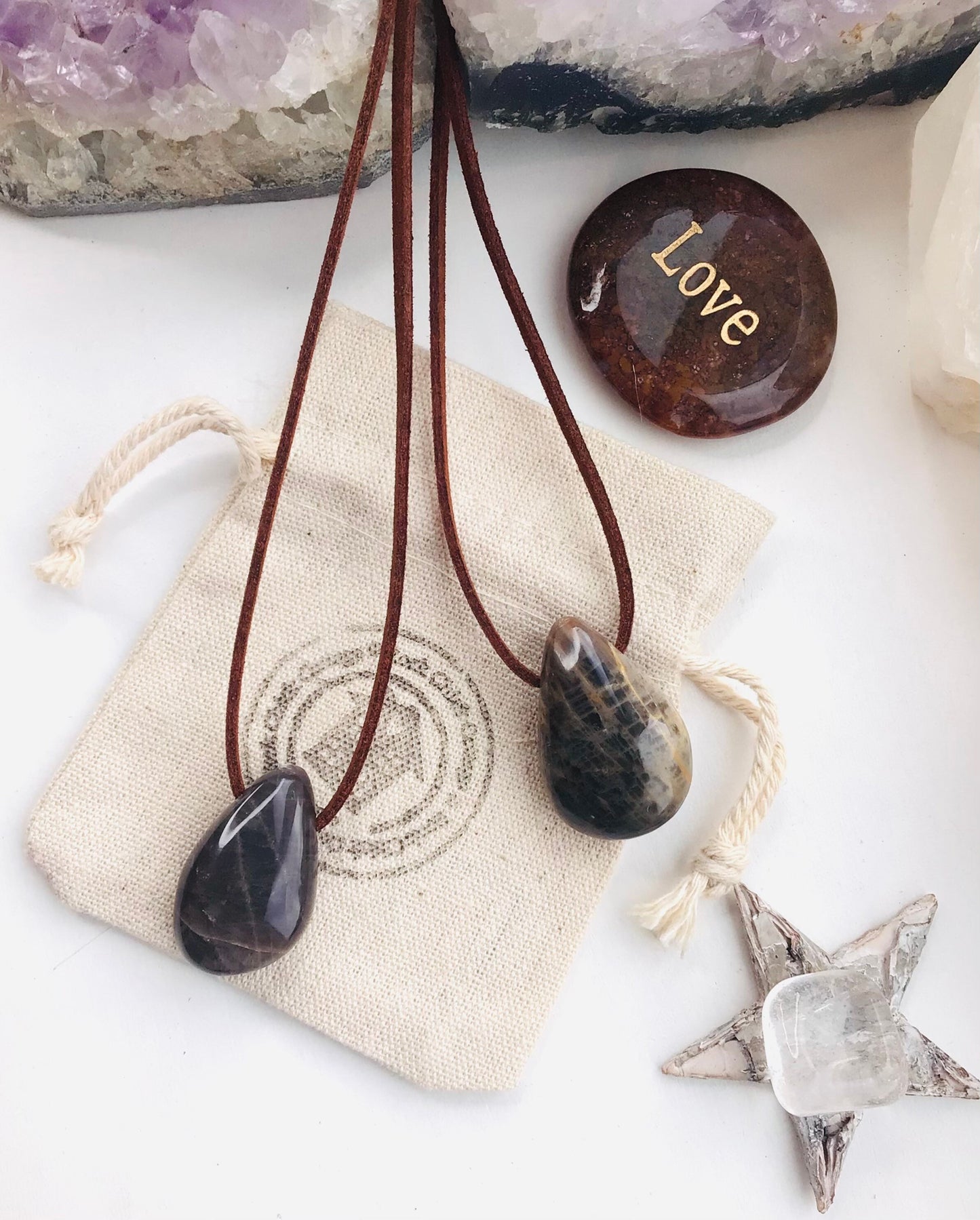 Black Moonstone Necklace