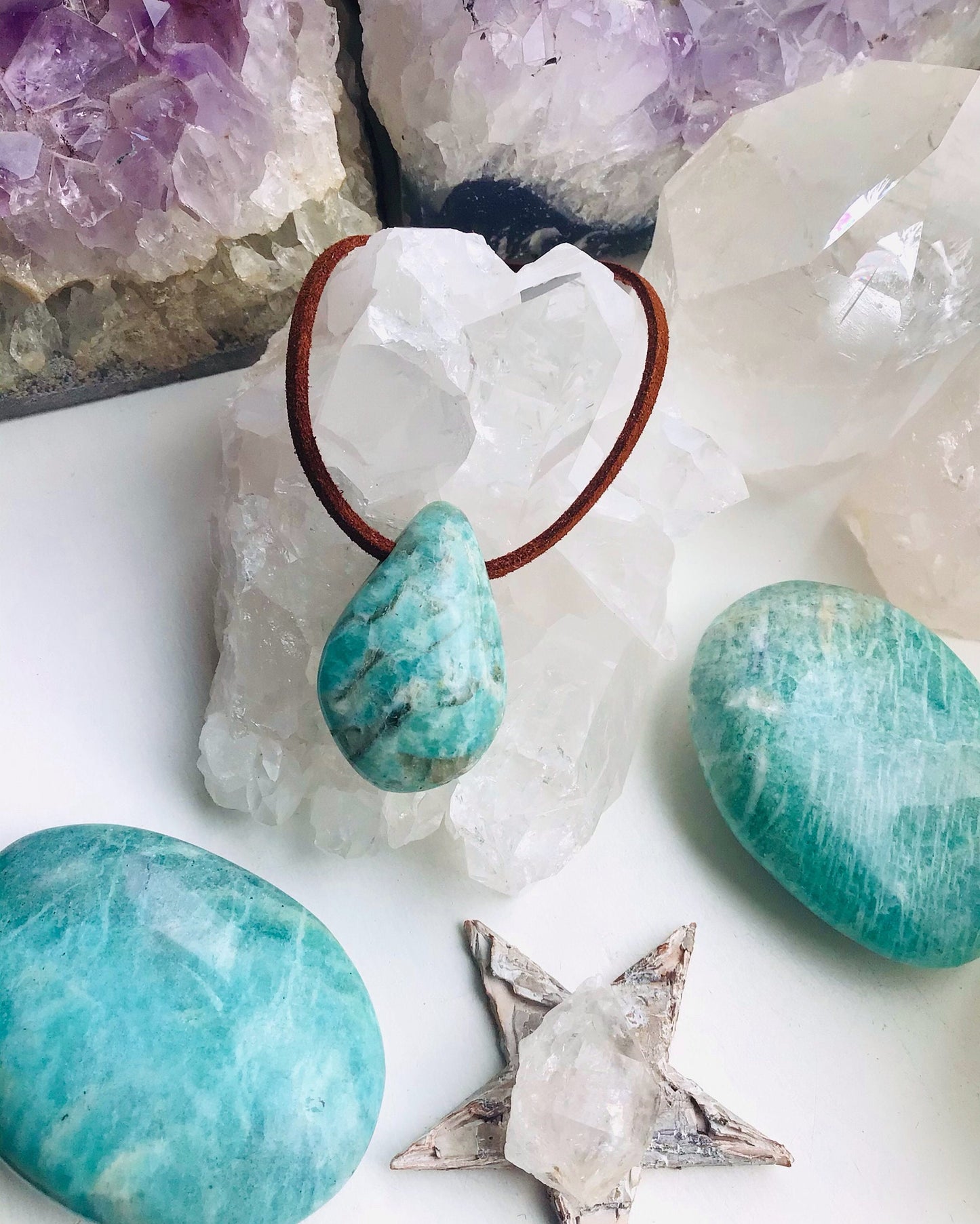 Amazonite Crystal Necklace